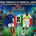 Prediksi Skor Pertandingan Perancis Melawan Senegal di Piala Dunia 2026
